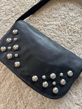 Borsa Furla Vintage Postina Nera con Borchie