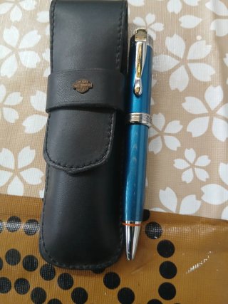 Bolígrafo Harley Davidson Azul + Estuche