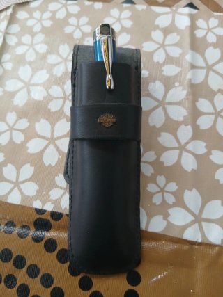 Bolígrafo Harley Davidson Azul + Estuche
