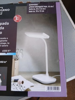 Lámpara LED de escritorio blanca