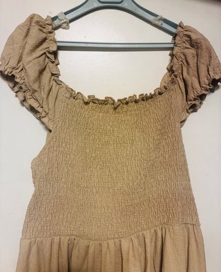 Vestido Boho  Chip Largo Beige