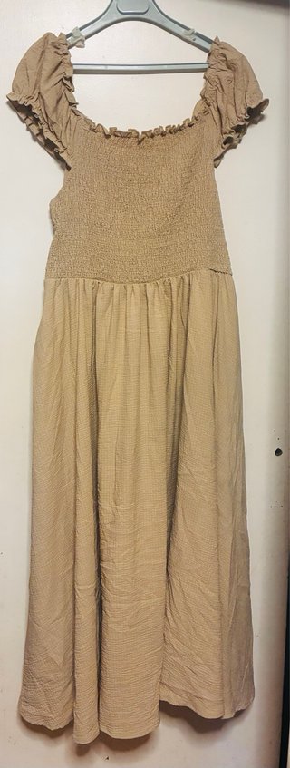 Vestido Boho  Chip Largo Beige