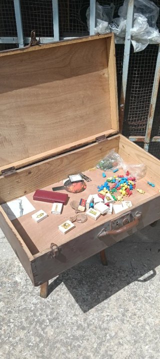 Maletín antiguo madera años 40
