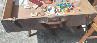 Maletín antiguo madera años 40