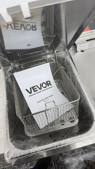VEVOR Freidora Comercial 12L 5000W Doble Cuba