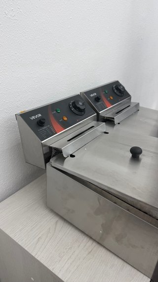 VEVOR Freidora Comercial 12L 5000W Doble Cuba