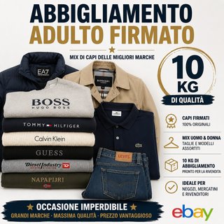 10 Kg Abbigliamento Firmato Uomo/Donna Grado A