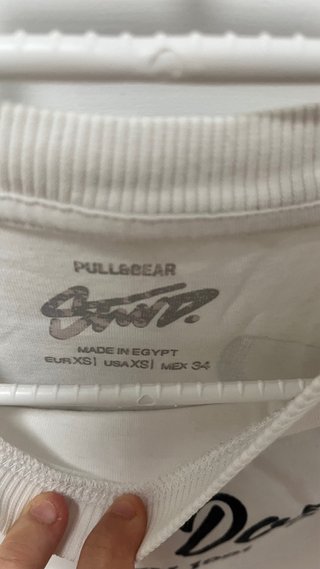 Camiseta Pull&Bear Blanca Estampada