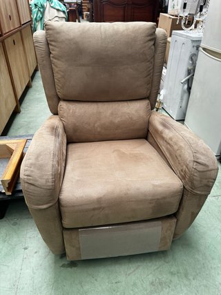 Sillón reclinable beige tela
