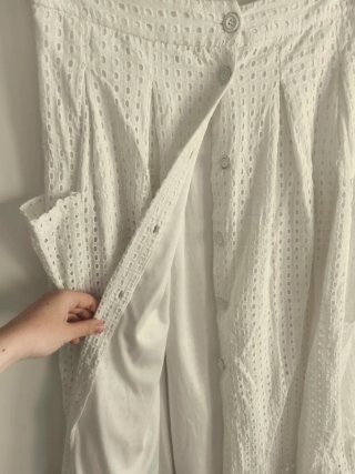 Falda Arggido Encaje Blanca