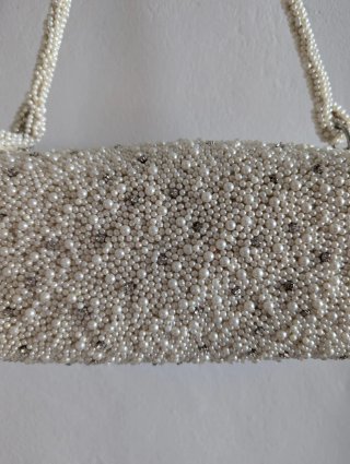 Bolso de fiesta perlas y brillantes Zara