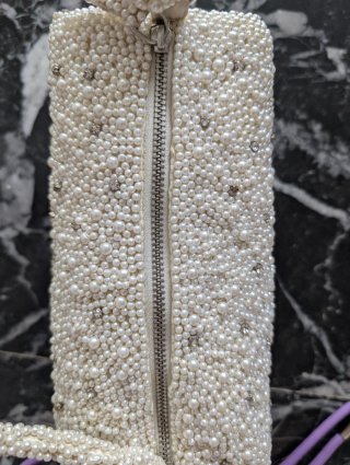 Bolso de fiesta perlas y brillantes Zara