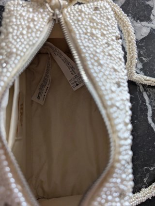 Bolso de fiesta perlas y brillantes Zara