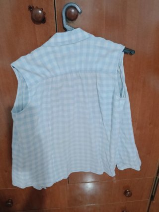 Camisa Chicual cuadros azul y blanco Talla XL