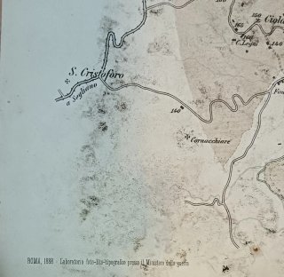 Antica Mappa Marecchia e Fiumicino anno 1888