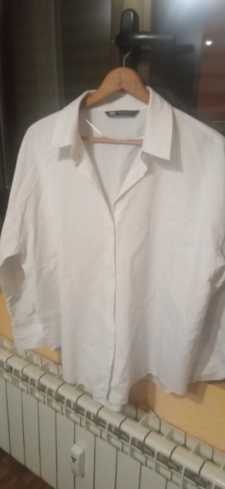 Camisa Oversize Blanca Zara Talla Única