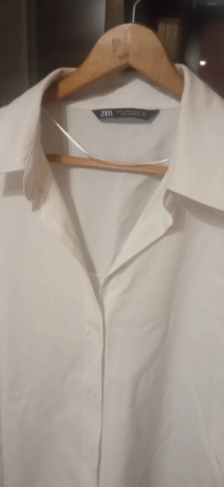 Camisa Oversize Blanca Zara Talla Única