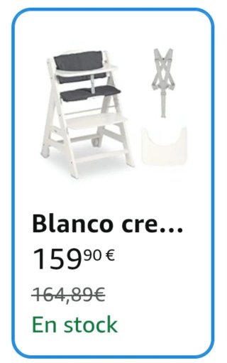 Trona Hauck Blanca para Bebé
