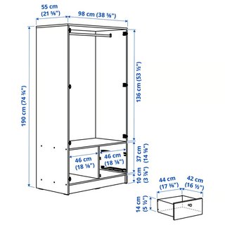 Armario Ikea Vilhatten Madera