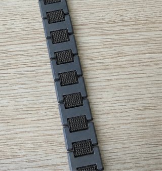 Eslabones de reloj negros y grises