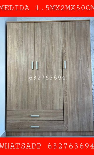 Armario madera 1.5m x 2m x 50cm