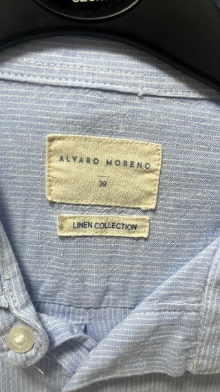 Camisa Alvaro Moreno Rayas Azul Talla 39