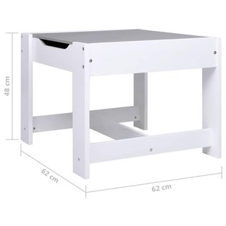 Mesa infantil reversible blanco y negro
