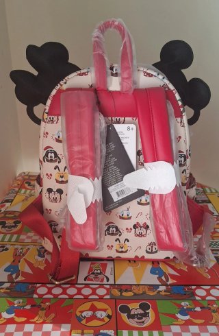 Mochila Loungefly Mickey Minnie Navidad