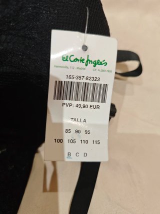 Sujetador La Perla Negro Talla 90B Encaje