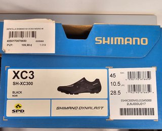 Zapatillas Shimano XC3 MTB Talla 45 Negras