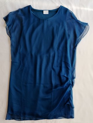 Vestido Vila fiesta azul cobalto talla M