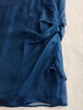 Vestido Vila fiesta azul cobalto talla M