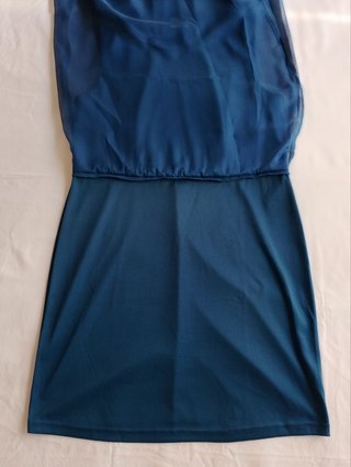 Vestido Vila fiesta azul cobalto talla M