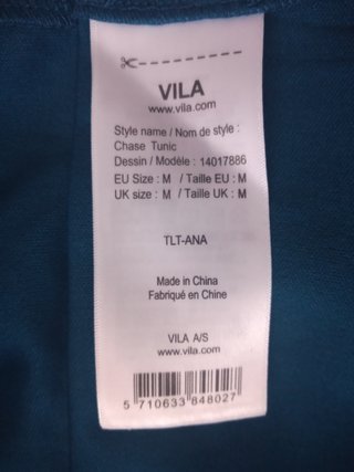 Vestido Vila fiesta azul cobalto talla M