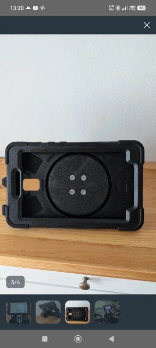 Samsung Galaxy Tab Active 3 Negro con funda moto