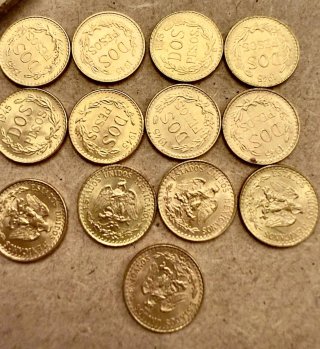 Monedas oro Mexicanas 2 Pesos 1945