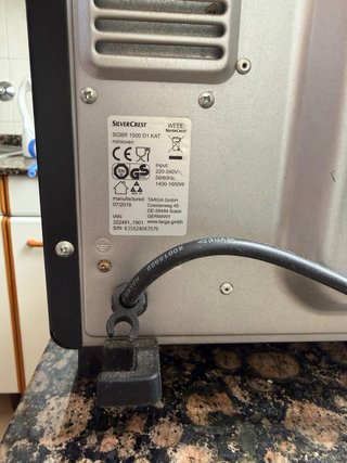 Horno Eléctrico Sobremesa Negro