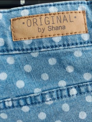 Shorts vaqueros degradado lunares