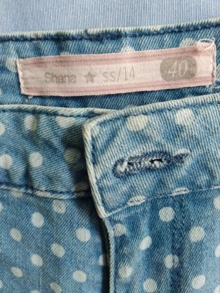 Shorts vaqueros degradado lunares