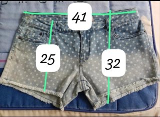 Shorts vaqueros degradado lunares