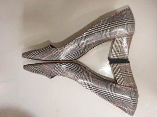 Zara Zapatos Tacón Plano Cuadros Talla 37
