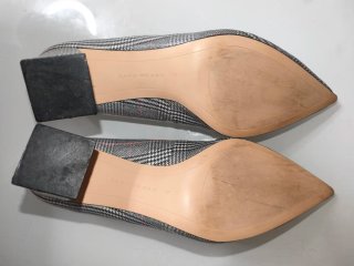 Zara Zapatos Tacón Plano Cuadros Talla 37