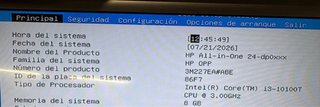 HP Todo en Uno 24” 10Gen 512ssd