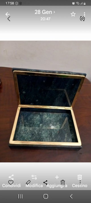 Portagioie vintage in alabastro