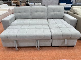 Sofá Cama Chaise Longue Gris 250cm con Arcón