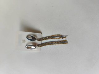 Pendientes largos cadenas doradas y plateadas
