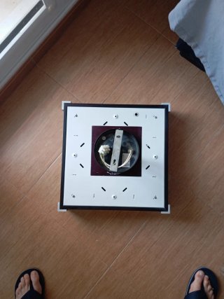 Lámpara de techo moderna madera y cristal