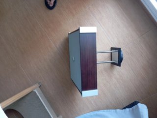 Lámpara de techo moderna madera y cristal