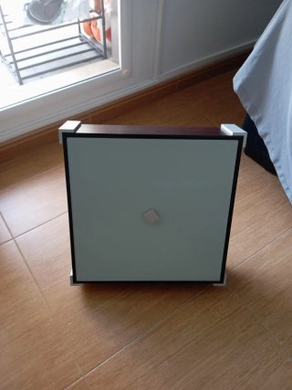 Lámpara de techo moderna madera y cristal