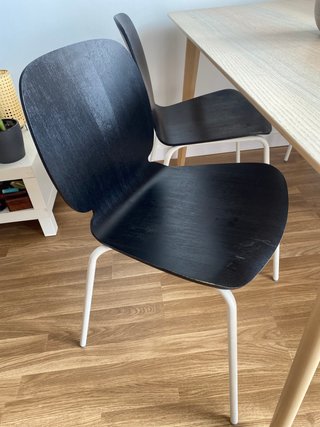 Mesa LISABO madera + 4 sillas IKEA